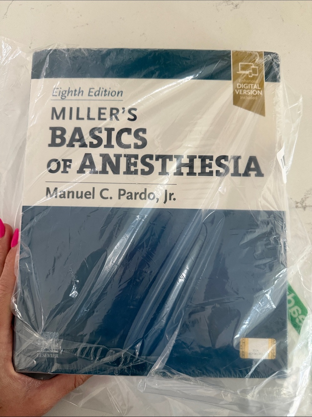 Miller's Basics of Anesthesia by Manuel C. Pardo, Jr. - Navy & White Textbook